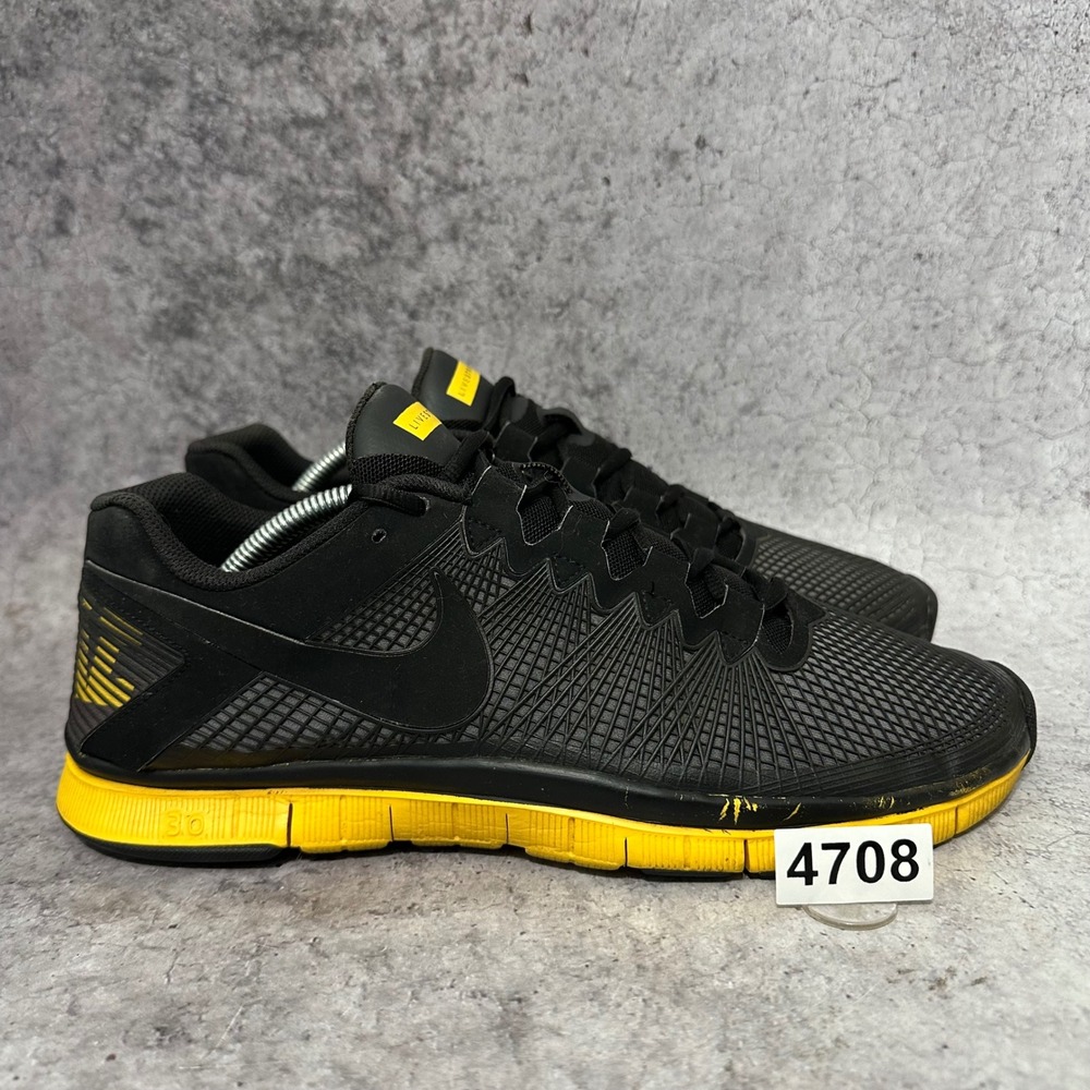Nike Free Trainer 3.0 LAF Mens 12 Black Yellow Livestrong Sneakers 553638-007